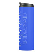 Royal Blue Stylized Wedding Bridesmaid Thermosbecher (Nach rechts gedreht)