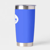 Royal Blue Stylized Wedding Trauzeuge Thermobecher (Links)