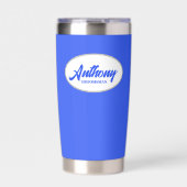 Royal Blue Stylized Wedding Trauzeuge Thermobecher (Vorderseite)