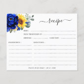 Royal Blue Sunflower Brautparty Rezept (Vorderseite)