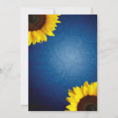 Royal Blue & Sunflower Hochzeit Einladung (Rückseite)