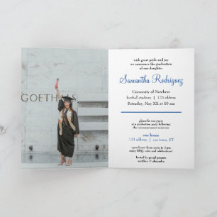 Royal Blue Tassel Graduation Announcement Einladung
