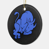 Royal Blue Taurus Keramik Ornament (Links)