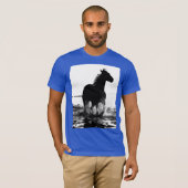 Royal Blue Template Running Ross Moderner Pop Kuns T-Shirt (Vorne ganz)