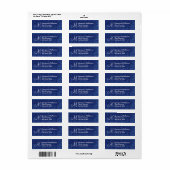 ROYAL BLUE Textiles Monogram M Adressenlabel (Vorne)