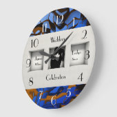 Royal Blue Theme Modernität Abstrakt Große Wanduhr (Winkel)