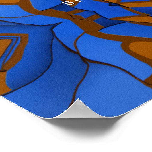 Royal Blue Theme Modernität Abstrakt Poster (Ecke)