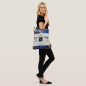 Royal Blue Theme Modernität Abstrakt Tasche (Am Model)