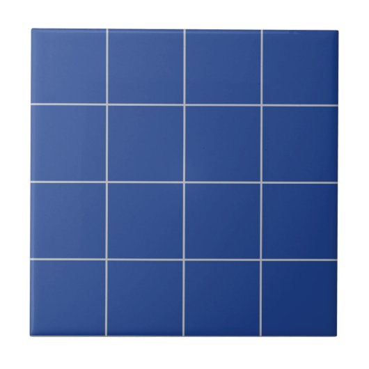 Royal Blue Thin Grid Tile Fliese (Vorderseite)