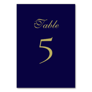 Royal Blue Tischnummer Card