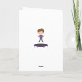 Royal Blue Trampolin Birthday Party Dankeskarte (Rückseite)