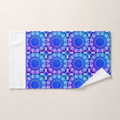 Royal Blue Türkise gemustert Handtuch Set (Handtuch)