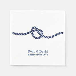 Royal Blue Tying the Knot Wedding Serviette