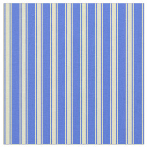 Royal Blue und Bale Goldenrod Streifen Stoff