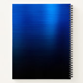 Royal Blue und Black Ombre Sketch Notizblock (Rückseite)