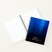 Royal Blue und Black Ombre Sketch Notizblock (Innenseite)