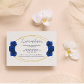 Royal Blue und Gold Geometric Begleitkarte
