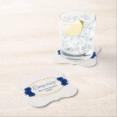 Royal Blue und Gold Geometric Quinceñera Untersetzer (Vor Ort)