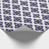 Royal Blue und Gold Luxury Holiday Geschenkpapier (Ecke)