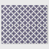 Royal Blue und Gold Luxury Holiday Geschenkpapier (Flach)