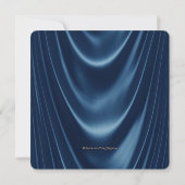 Royal Blue und Gold Party Satin Einladung (Rückseite)