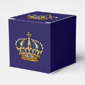 Royal Blue und Gold Prince Crown Geschenkschachtel (Vorderseite)