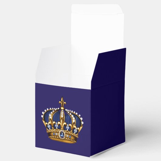 Royal Blue und Gold Prince Crown Geschenkschachtel (Geöffnet)