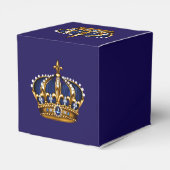 Royal Blue und Gold Prince Crown Geschenkschachtel (Rückseite)