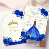 Royal Blue und Gold Royal Crown mexikanische Prinz Einladung