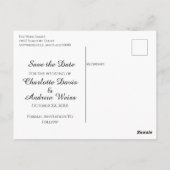 Royal Blue und Gold Save the Date Postkarte (Rückseite)