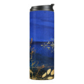 Royal Blue und Gold Turquoise Gemstone Thermosbecher (Nach links gedreht)