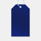 Royal Blue und Gold Vielen Dank Geschenkanhänger (Rückseite)