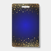 Royal Blue und Gold Wedding Guest Pass Ausweis (Back)