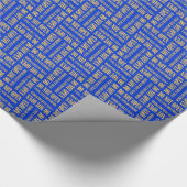 Royal Blue und Gold Weihnachts-Geschenkpackung Geschenkpapier (Ecke)