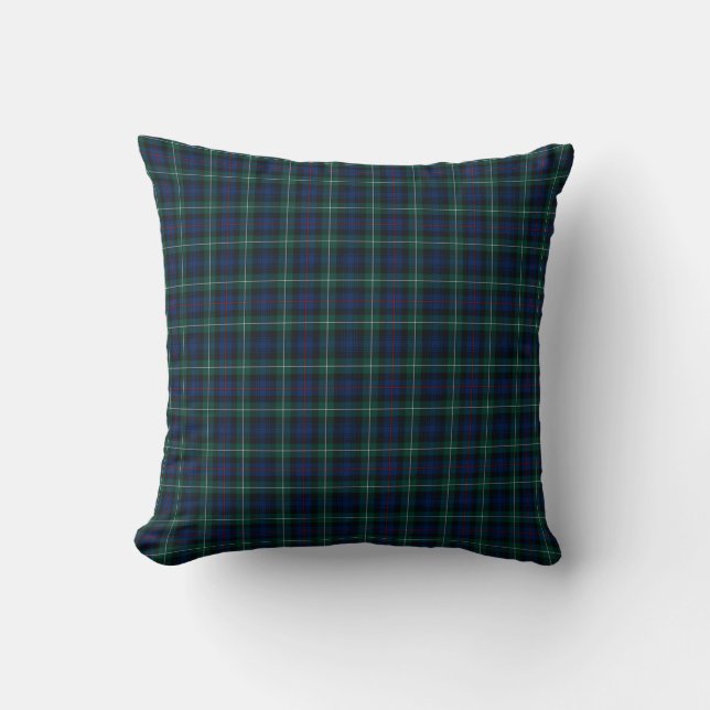 Royal Blue und Green Mackenzie Clan Scottish Karie Kissen (Vorderseite)