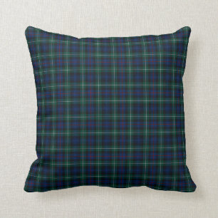 Royal Blue und Green Mackenzie Clan Scottish Karie Kissen