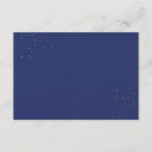 Royal Blue und Ivory Rose Empfang Begleitkarte (Rückseite)