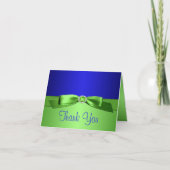 Royal Blue und Lime Green Danke Note Card (Vorderseite)