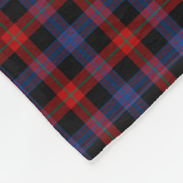 Royal Blue und Red Brown Clan Tartan Fleecedecke