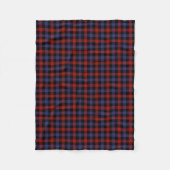 Royal Blue und Red Brown Clan Tartan Fleecedecke (Vorderseite)