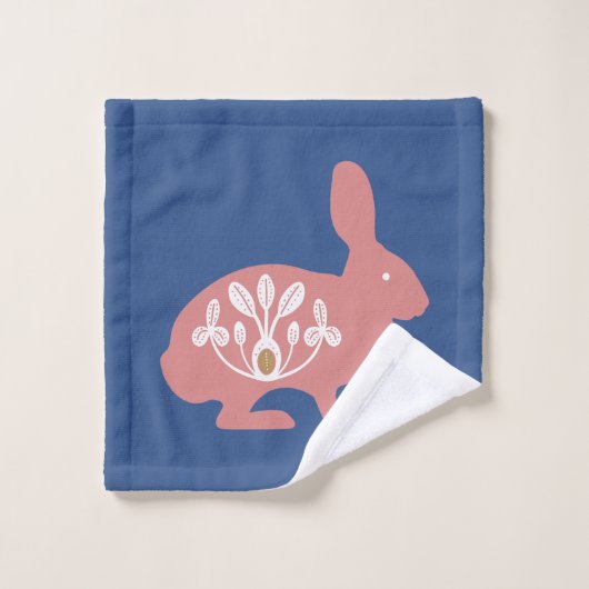 Royal Blue und Scandinavian Rabbit Badhandtuch Set (Waschlappen)