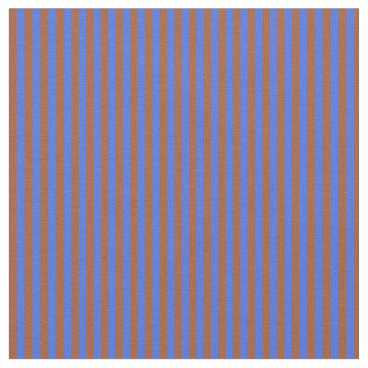 Royal Blue und Sienna farbige Linien Stoff (Nahaufnahme)