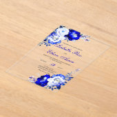 Royal Blue und Silver Acrylic Wedding Acryleinladungen (Ablage )