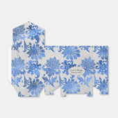 Royal Blue und Silver Floral Geschenkschachtel (Ungefaltet)