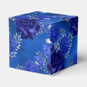Royal Blue und Silver Floral Geschenkschachtel (Rückseite)