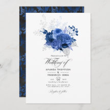 Royal Blue und Silver Floral Wedding Foto