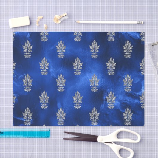 Royal Blue und Silver Seidenpapier (Handwerk)