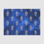 Royal Blue und Silver Seidenpapier (Vorderseite)