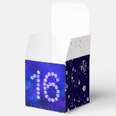 Royal Blue und Silver Sweet 16 Geschenkschachtel (Geöffnet)