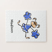Royal Blue und White Cheerleader Puzzle (Horizontal)